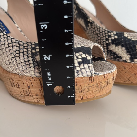 Stuart Weitzman Snake Print Slingback Wedges - Picture 8 of 13